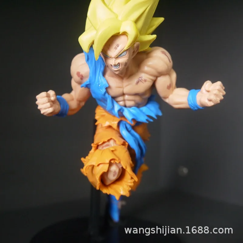 Аниме Dragon Ball Weekly Young 50 юбилей Goku битва повреждения Saiyan человек Гараж Комплект Модель украшения подарок