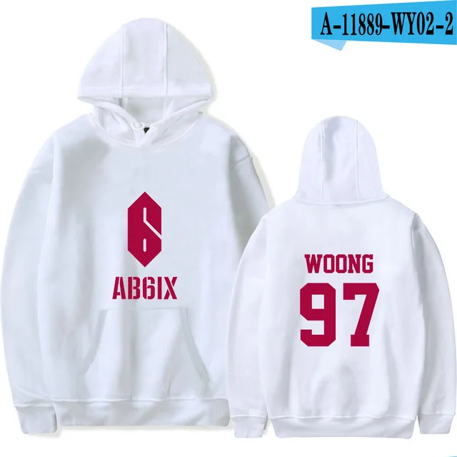 AB6IX толстовки для мужчин и женщин толстовка Kpop хип-хоп певица AB6IX мальчик/девушка любителей весна осень толстовки - Цвет: Красный