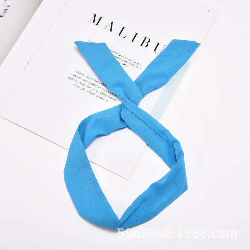 New Mickey Ears Headband Cartoon Minnie ears christmas Headband Bow Modeling Girl Hair Accessories Birthday Party Celebration - Цвет: Light blue