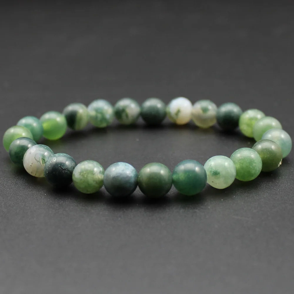 Chakra 8mm Natural Stone Beaded Bracelet Men Women Jewelry Lava Rock Colored Quartz Black Matte Healing Beads Stretch Charm Yoga