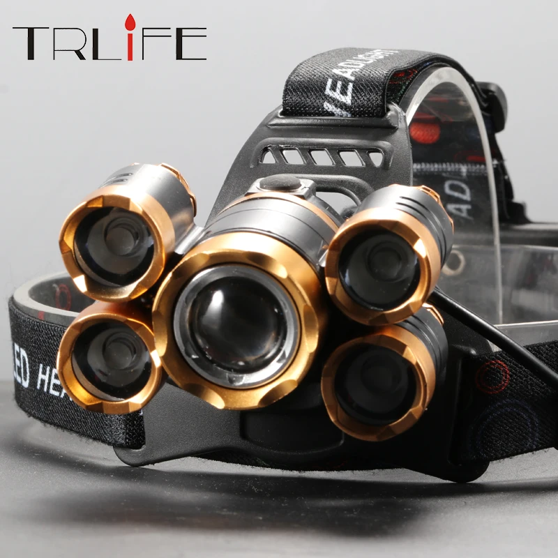 Super Bright Waterproof Head Torch Headlight LED USB Rechargeable Headlamp Fish