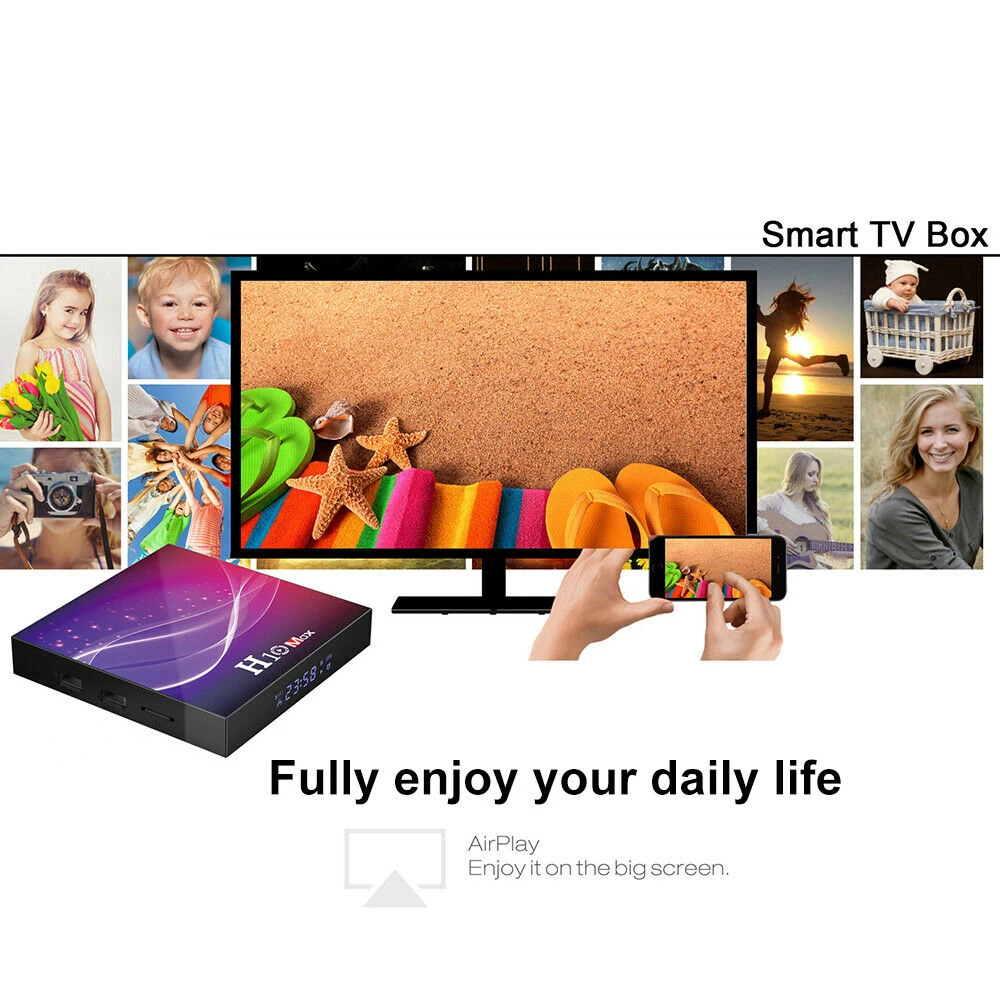 H10 Smart TV box Android 10 0 Box 4 Гб + 64 HDMI телеприставка android Quad Core HD медиаплеер WIFI 2