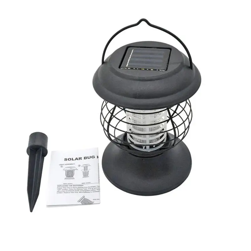 2 in 1 Solar Power LED Mosquito Killer Lamp Outdoor Lawn Fly Bug Trap Light