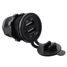 12V 5V 3.1A Универсальный Автомобиль Мотоцикл гнездо для автомобильного прикуривателя устройство для автомобиля с двумя портами USB Зарядное устройство Мощность адаптер для автомобиля мотоцикла