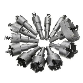 

12Pcs Set Hole Saw Cutter Drill Bits Tool Sturdy Durable for DIY Woodworking YU-Home