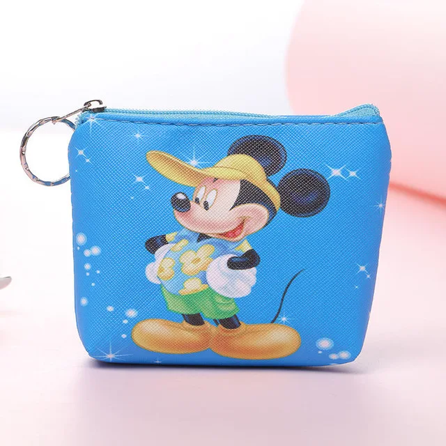 Disney Принцесса Дети Мультфильм Монета ПУ кошелек Русалка замороженная Девушка Монета Сумка Эльза Мальчик сумка Микки клатч плюшевый Кошелек - Цвет: Королевский синий