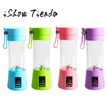 

400ml Portable Blender Electric Juicer Cup USB Rechargeable Vegetables Fruit Juice Maker Cup Mixer Bottle Orange Juice Extractor