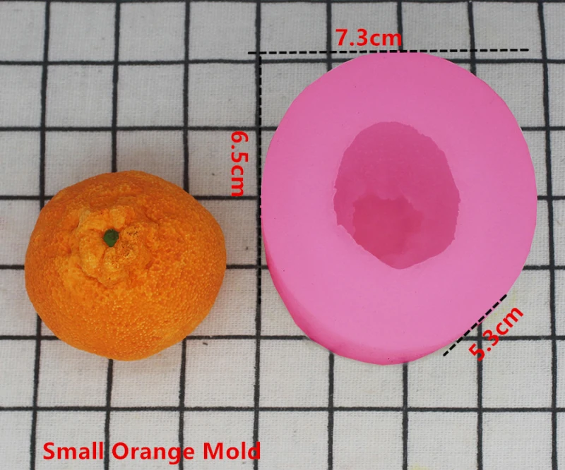 Форма для мыла 3D оранжевый фрукт силиконовая форма для изготовления свечей форма ручной работы смолы глина ремесла Инструменты для украшения торта гипсовые поделки - Цвет: Small