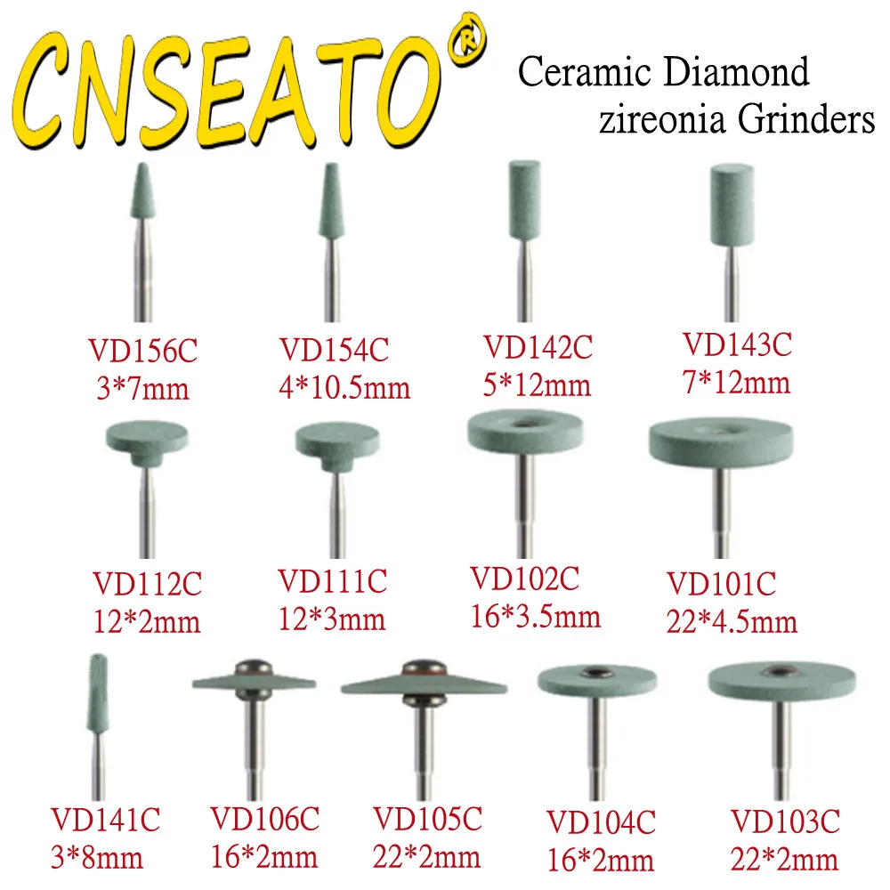 

Dental Ceramic Diamond Stone Polishing Zirconia Grinding Head Dentistry Porcelain Crown Emax Tooth Polisher Grinder Lab Material