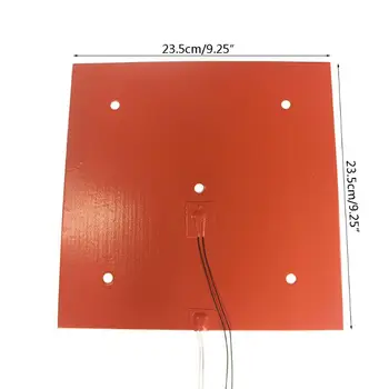 

235*235mm 24V 300W Silicone Rubber Heating Pad For 3D Printer Heating Bed D08B