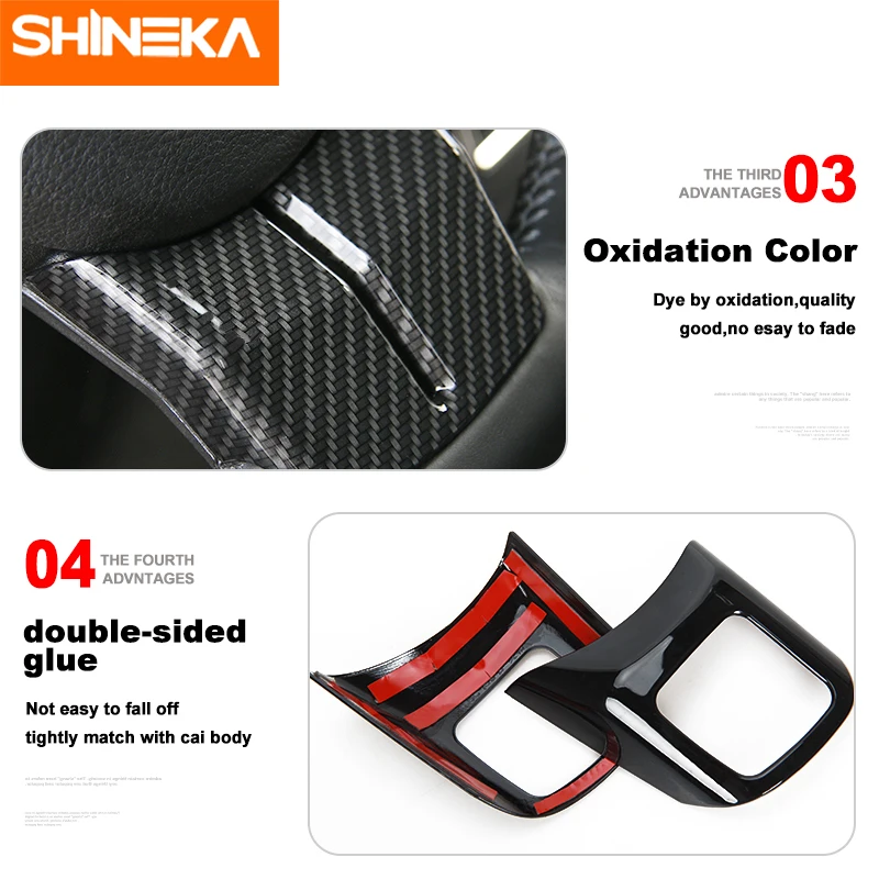 SHINEKA ABS лента "под дерево" для отделки помещений украшение руля накладка рамка наклейки для Jeep Wrangler JK 2011- стайлинга автомобилей