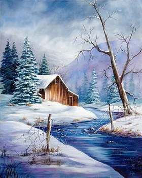 

14CT/16/18/27/28/25 CROSS STITCH Lover scenery Cross Stitch 100% EGYPT cotton threads higher quality City R50977