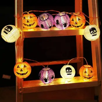 

1pc Pumpkin String Lamp Paper Lanterns Lamp Pendant Pumpkin String Light