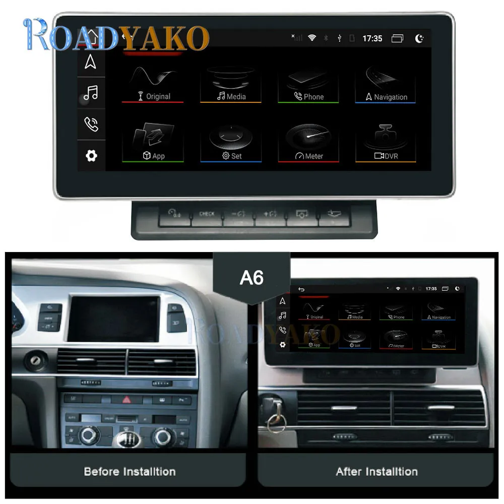 Автомобильный мультимедийный видеоплеер 10 25 дюймов Android 0 для AUDI Q7 2010-2015 A6 2010-2011 3G