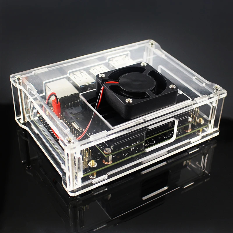NVIDIA Jetson Nano Developer Kit Cortex-A57 1.43Ghz 128-core Maxwell GPU Acrylic Case Fan Power A