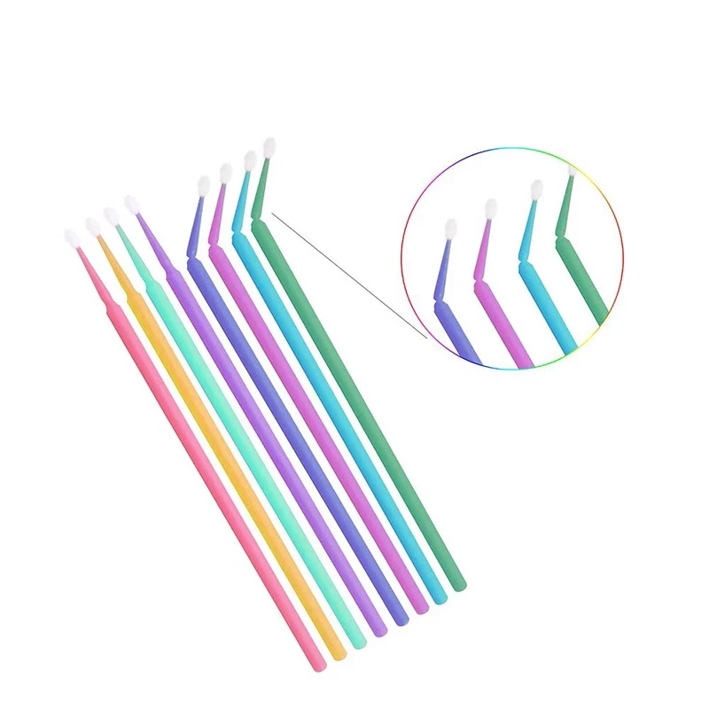 Makeup Brush 100pcs Micro Eyelash Extension Glue Brushes Lint Free Applicators Disposable Makeup Tools