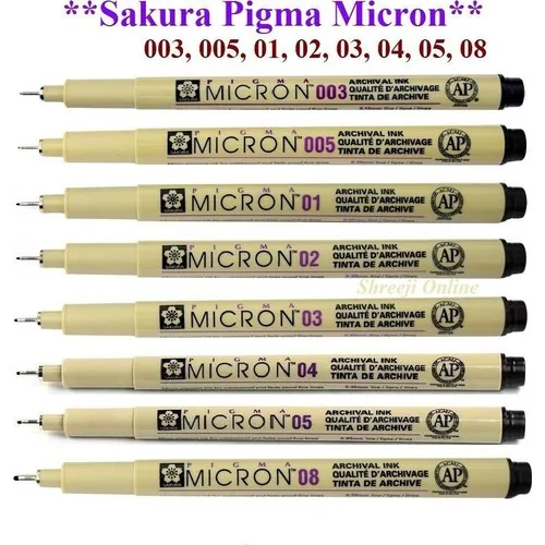 Sakura Pigma Micron технические набор ручек для рисования 8 иллюстрация технический