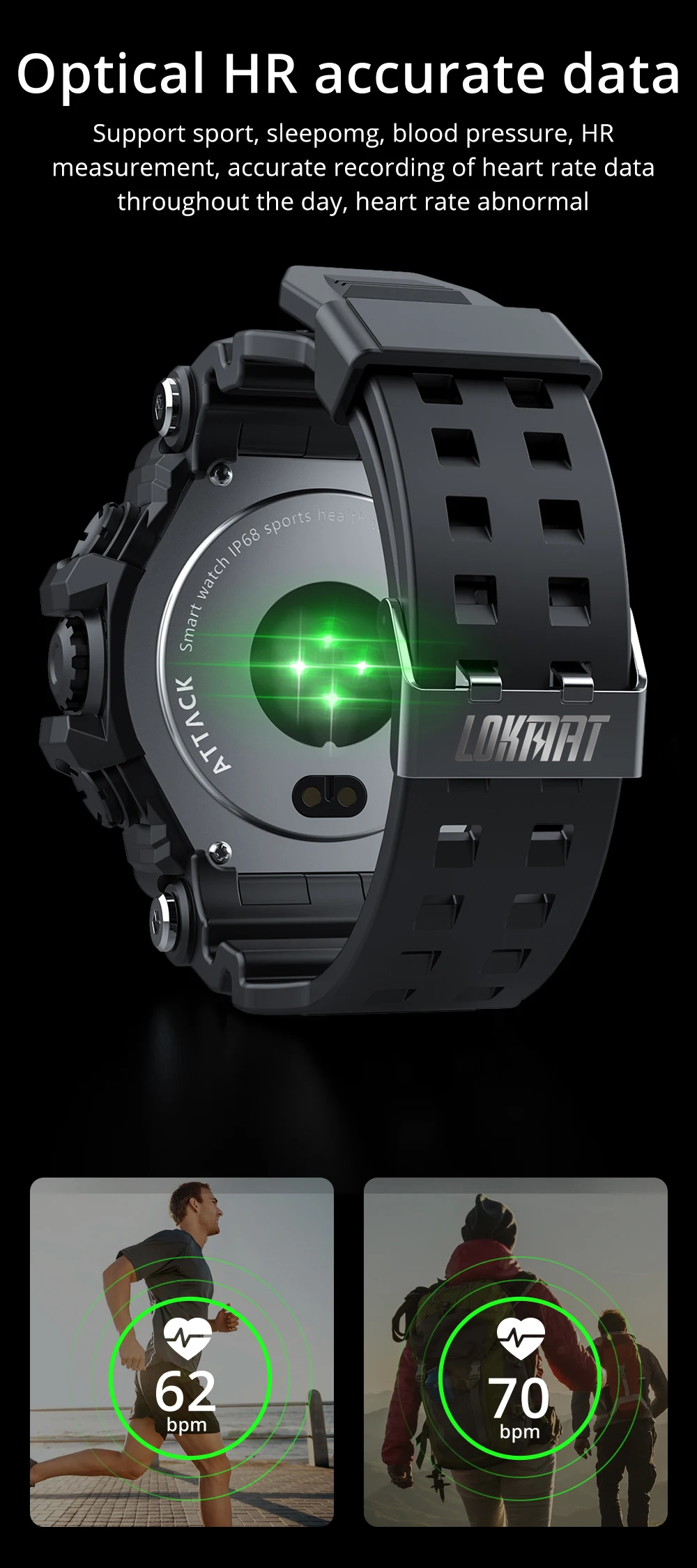 Fitness Tracker Bluetooth Smart Watch Heart Rate Monitor multi-sports mode ip68 Waterproof outdoor use phone Watch for Android