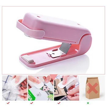 

Portable Hand Pressure Heat Sealer Capper Snacks Storage Tools For Bag Package Home Mini Sealing Machine ABS 1PC 9x4x6cm