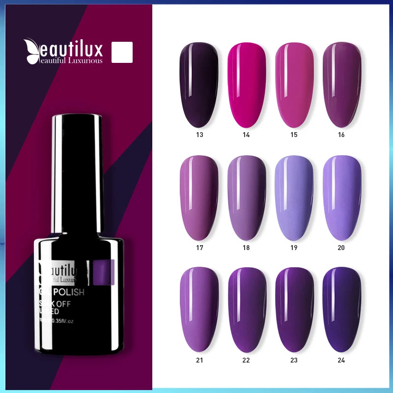 Beautilux 1pc Uv Led Purple Violet Gel Nail Polish Soak Off Nail Art Design Nails Gel Polish Esmalt 10ml Nail Gel Aliexpress