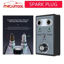 Probador de bujía de coche OBD2, herramienta de diagnóstico automotriz, Analizador de doble orificio para vehículos de gasolina de 12V