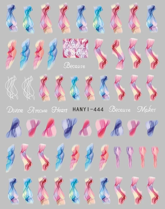 WG180401 15 новейший японский дизайн крест стикеры 3d на ногти nail art Наклейка шаблон diy