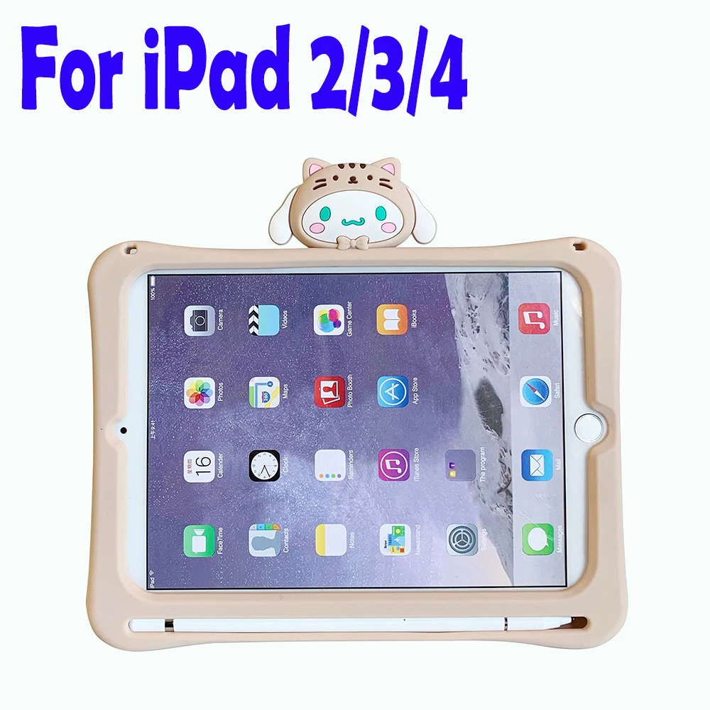 Для iPad 10,2 7th iPad 9,7 Дети чехол Pro 9,7 10,5 силиконовый чехол для iPad Mini 1 2 3 4 iPad 5 Air iPad 1 2 3 Flip смарт-чехол s с ручкой - Цвет: as photo