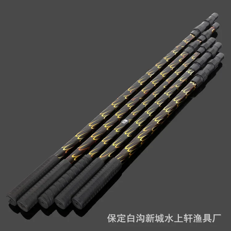 

Aluminium Alloy Flower Fishing Rod Retractable Three-section chao wang gan Positioning Fish Brail Rod 25cm 35cm Aluminum Landing