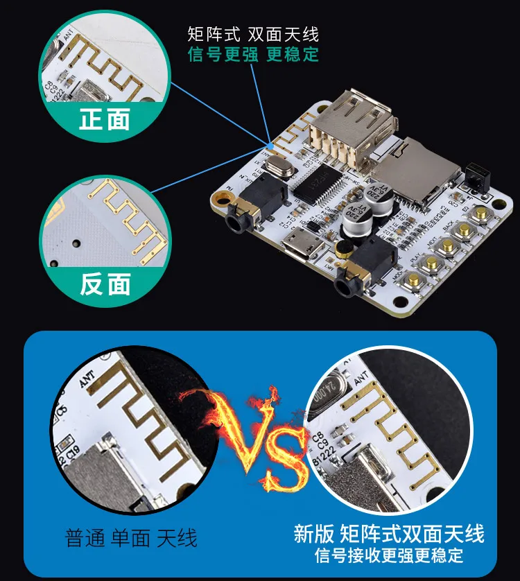 App Bluetooth audio receiver module 5.0 wired speaker modified wireless lossless U-disk decoding DIY player