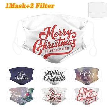 

Christmas Adult Mask Reusable Washable Cotton Mask Breathable Party Cartoon Letter Face Mask Mascarilla Reutilizable Masque #LR4