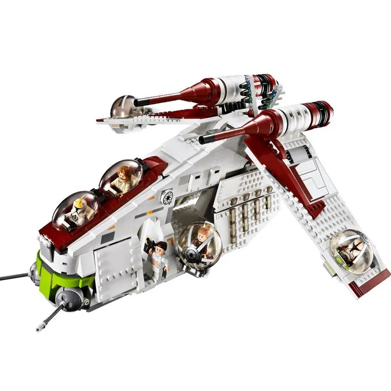 

05041 Star Wars The Republic Gunship Set Model Building Blocks Enlighten Action Figure Toys For Children Christmas Gift
