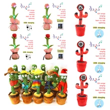 

Dancing Cactus Electronic Plush Toys Twisting Singing Talking Novelty Funny Music luminescent Gifts Home Decoration Ornaments