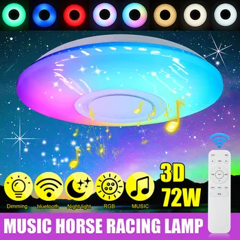 

LED Ceiling Lamp 72W RGB Music bluetooth APP+Remote Control Parlour Bedroom Home Party Decorative Lamps Ceiling Chandelier