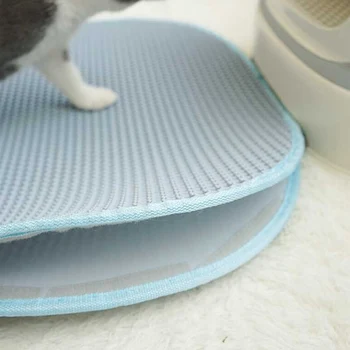 

Pet Environmental Protection Eva Double Cat Litter Mat Pet Semi-Circle Cleaning Mat New