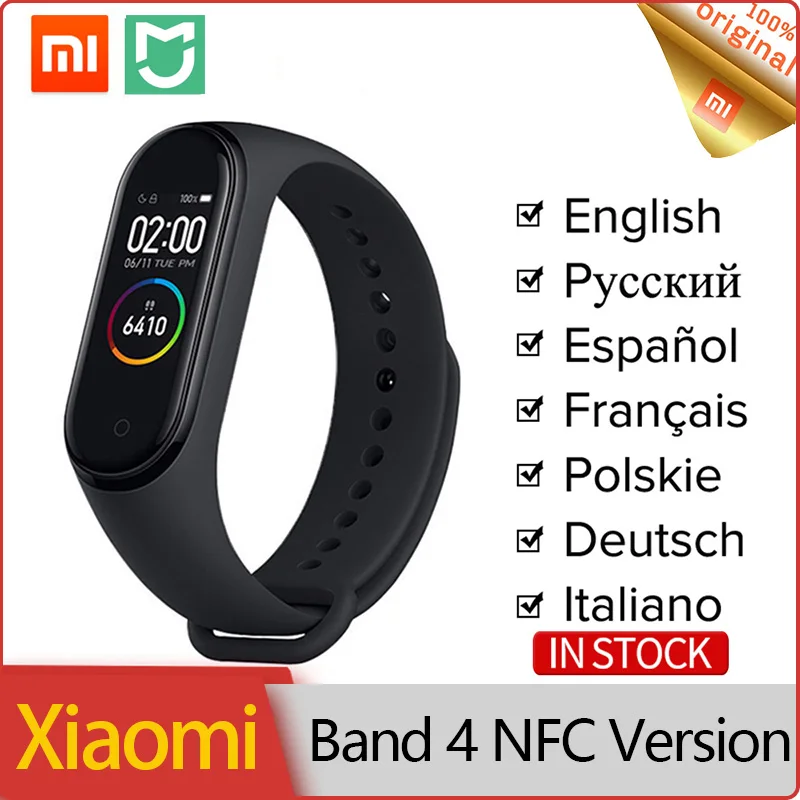 Смарт браслет Xiaomi Miajia Mi Band 4 NFC Bluetooth пульсометр фитнес трекер|Смарт-браслеты| |