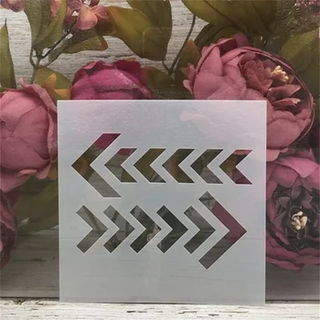 

13*13cm Arrow Two Way DIY Craft Layering Stencils Painting Scrapbooking Stamping Embossing Album Paper Card Template