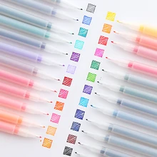 Ensemble de stylos à doublure Icolor 12/24 pièces, pointe en Fiber Extra Fine, marqueurs de couleur à base d'eau pour dessin et écriture, fournitures scolaires F581