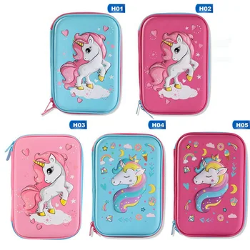 

Pencil case unicorn Korean creative hard shell student pencil case large capacity cute cartoon stationery box