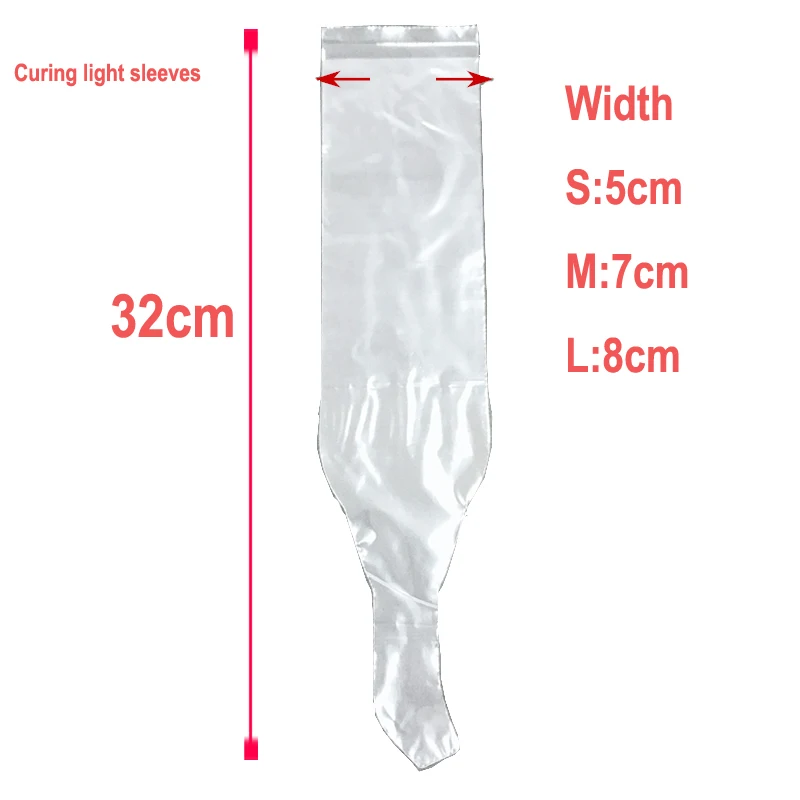 

500pcs dental plastic clear disposable pen type curing light sleeves light curing handle protection