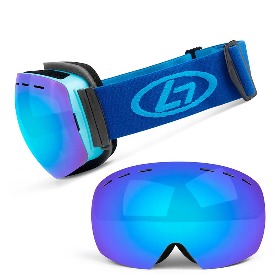 Зимние сноубордические очки противотуманные сферические линзы большие лыжные очки для мужчин и женщин Молодежные лыжные очки шлем UV400 защита - Цвет: 6