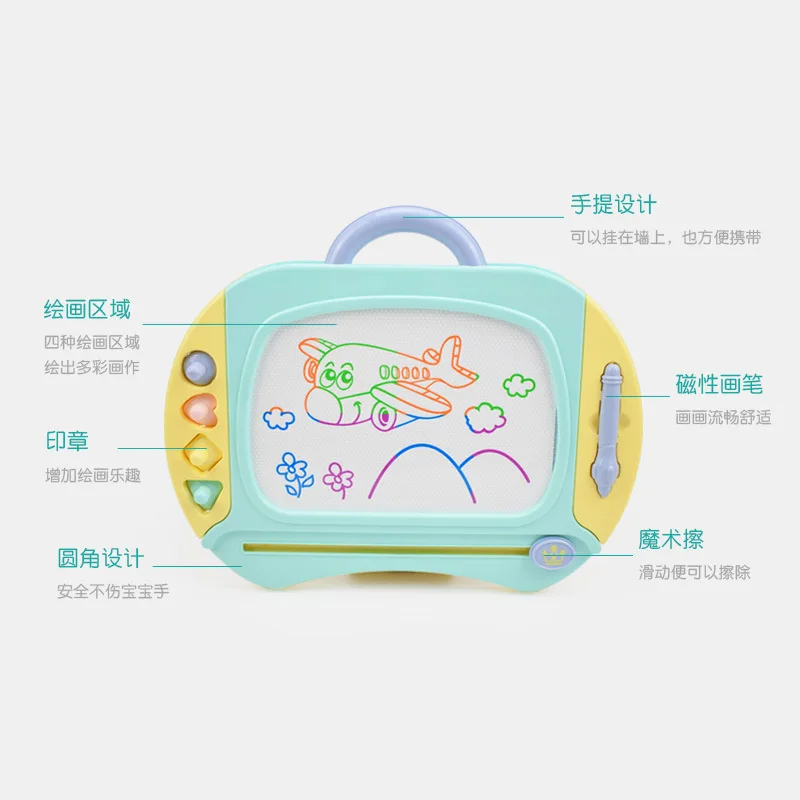 

Infants Magnetic xie zi ban bi Children 1-3 Years Old 2-Color Graffiti Drawing Board Kids Baby Magnetic Board Toy