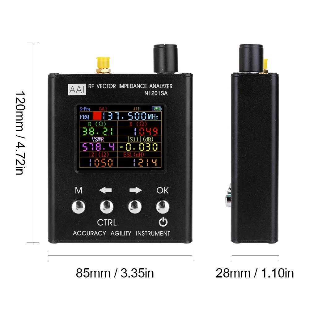 N1201SA RF Векторный анализатор сопротивления ANT SWR антенный Измеритель Тестер 137 5 2700