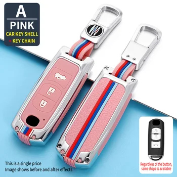 Cassa chiave in lega di zinco della copertura chiave dell'automobile per Mazda 2 3 6 Axela Atenza CX-5 CX5 CX-3 CX-7 CX8 CX-9 2016 2017 2018 2/3 bottoni borsa automatica 2 Cassa chiave in lega di zinco della copertura chiave dell'automobile per Mazda 2 3 6 Axela Atenza CX-5 CX5 CX-3 CX-7 CX8 CX-9 2016 2017 2018 2/3 bottoni borsa automatica - Cassa chiave in lega di zinco della copertura chiave dell automobile per Mazda 2 3