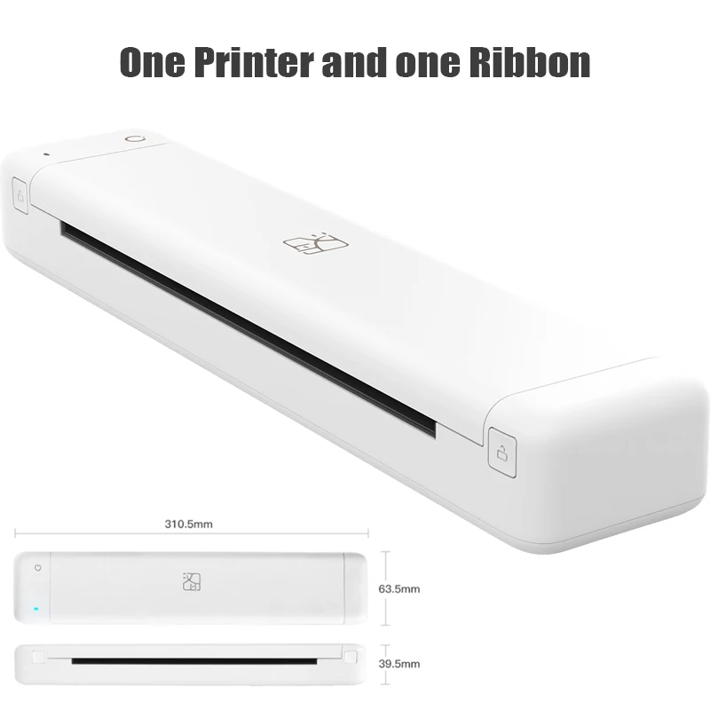 canon mini photo printer A4 Mini Ribbon Printer Portable Document Printer USB 210mm USB Bluetooth Home Business Mini Mobile Small Size Printer mini portable thermal printer Printers