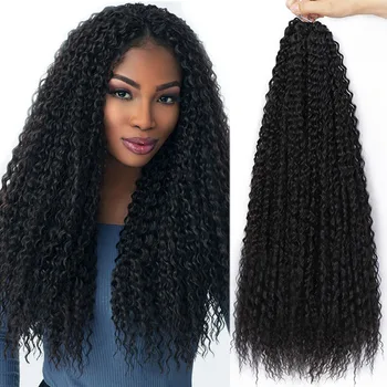 

Synthetic Crochet Hair ombre 18inch synthetic kinky afro twist braiding hair Extensions Marly Hair for Black Women