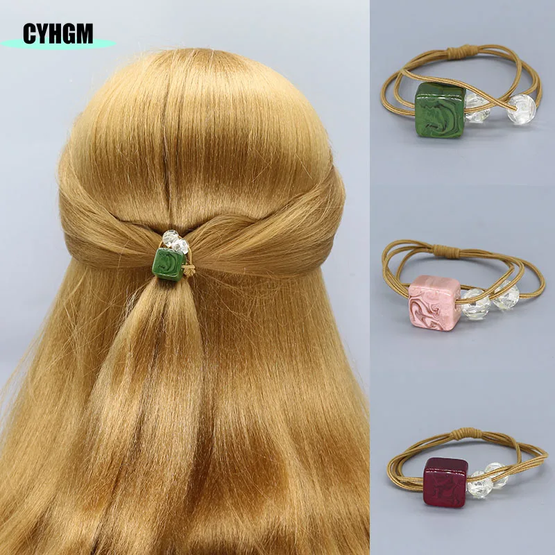 

elastic hair bands elastique silk srunchies velvet envio gratis girls women hair accessoires meche cheveux a tresser F05-4