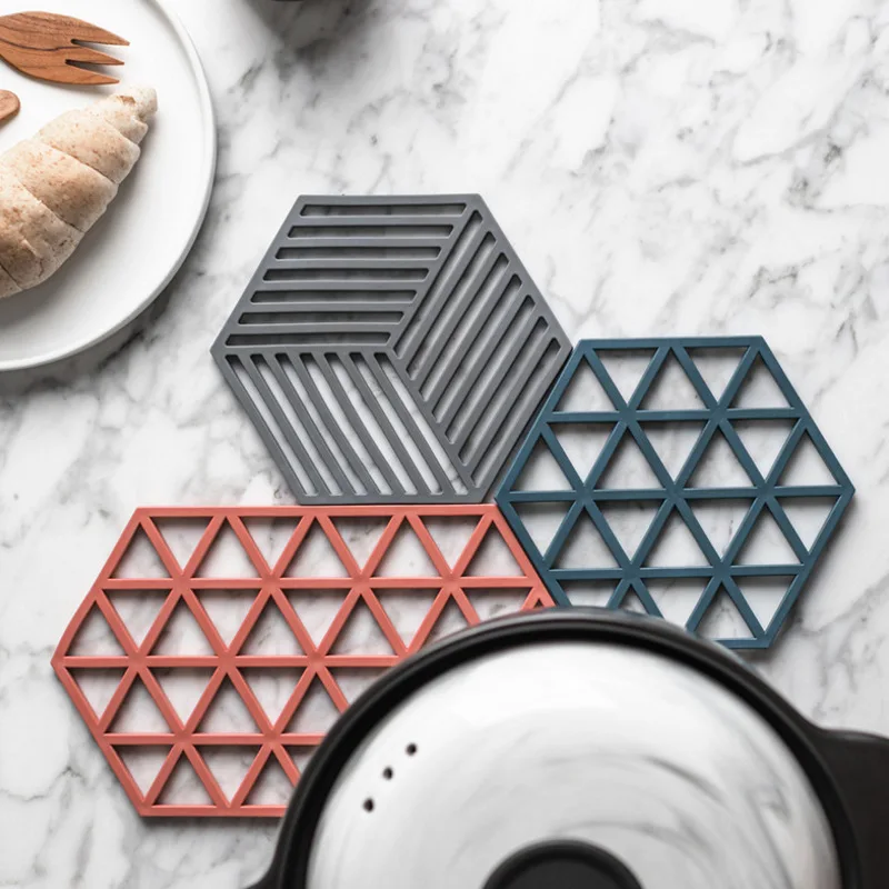Temperature Resistant Silicone Thermal Insulation Pad Home Dining Table Cushion Heat Coasters Pot Holders Placemat | Дом и сад