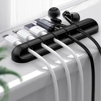 

VIERUODIS Cable Organizer Silicone USB Cable Winder Desktop Tidy Management Clips Cable Holder Mouse Keyboard Earphone Headset