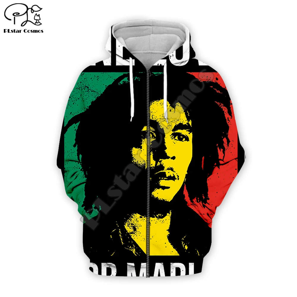 

PLstar Cosmos Reggae Bob Marley Tracksuit Casual New Fashion Hip Hop 3D full Print Hoodie/Zipper/Hoodies/Jacket Mens Womens s-2