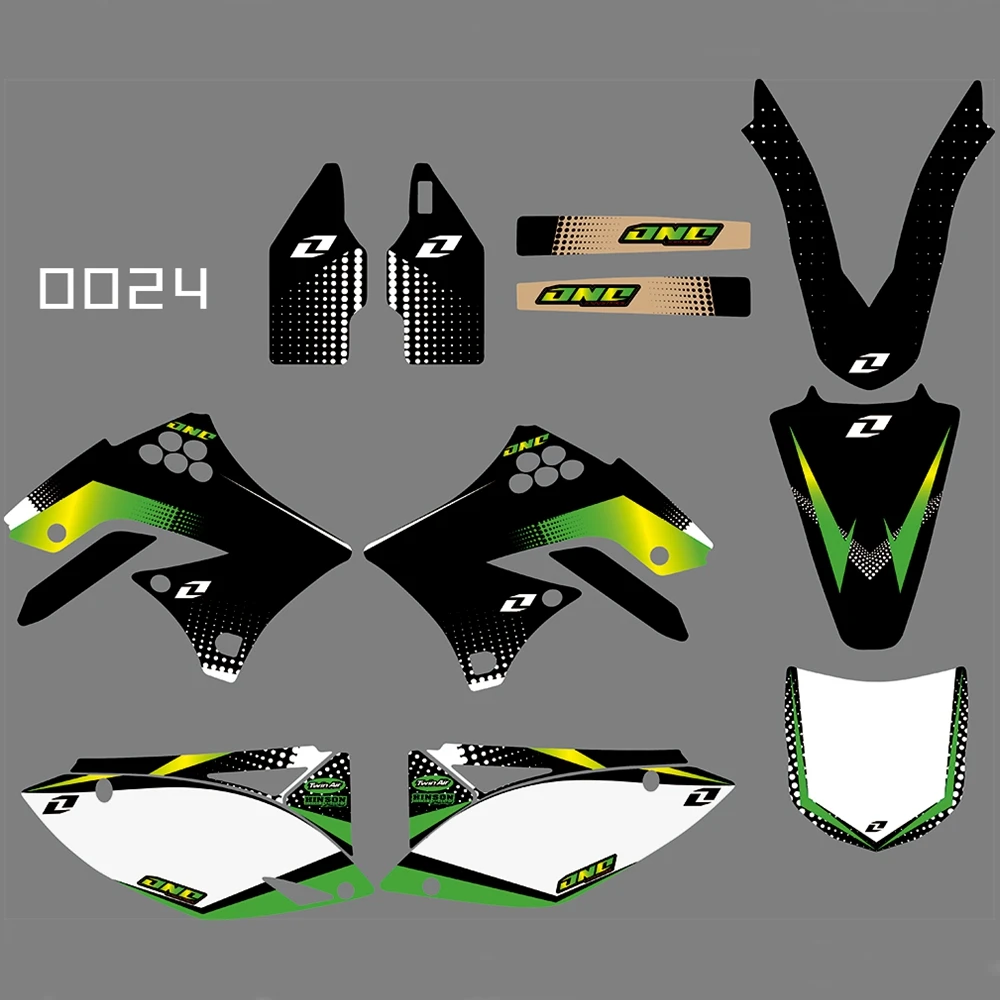 Для KAWASAKI KXF450 2009 2010 2011 Графика наклейки на заказ Номер Наименование лента 3M Полный мотоцикл Фоны аксессуары